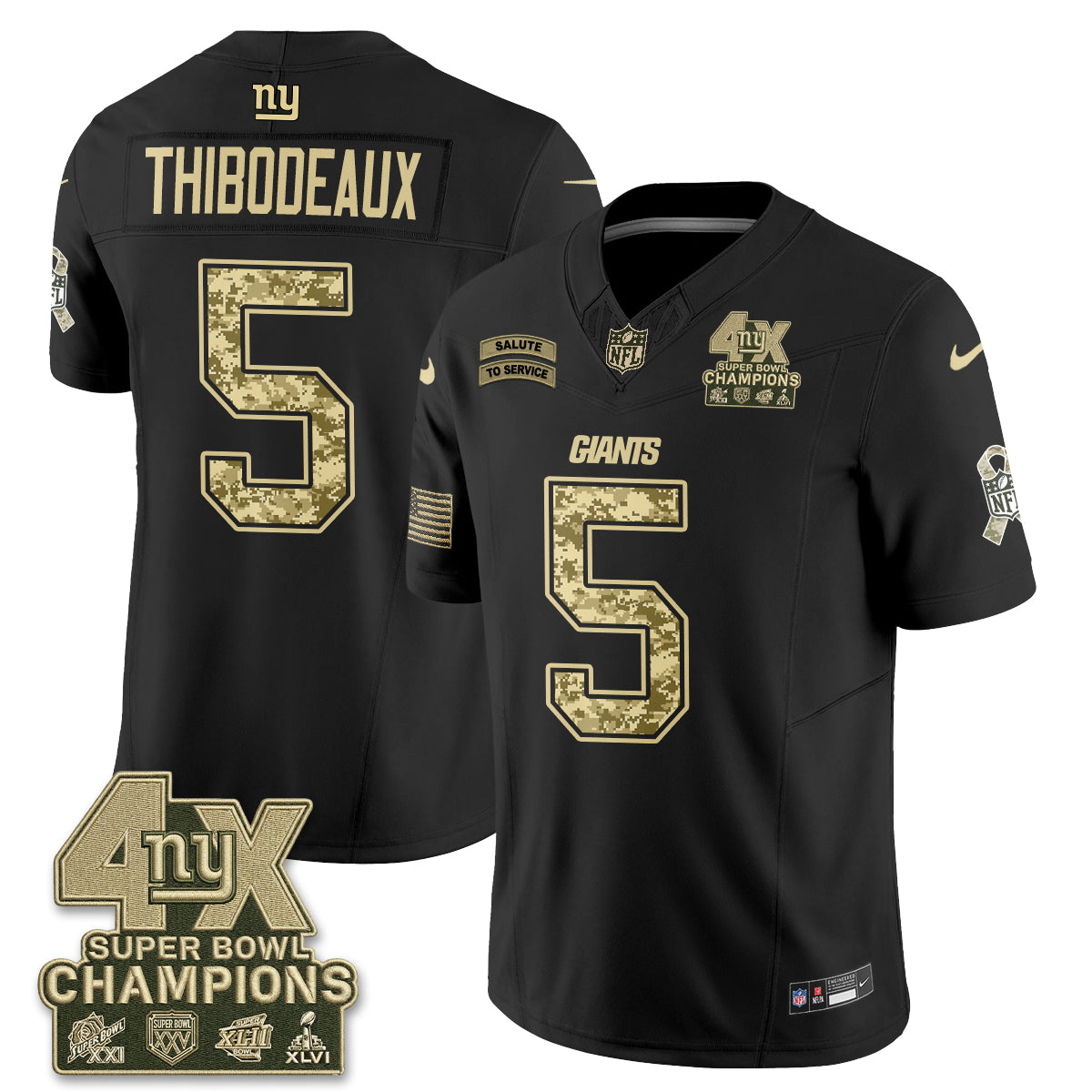 New York Giants 2026 Salute To Service V2 Vapor Jersey - Stitched