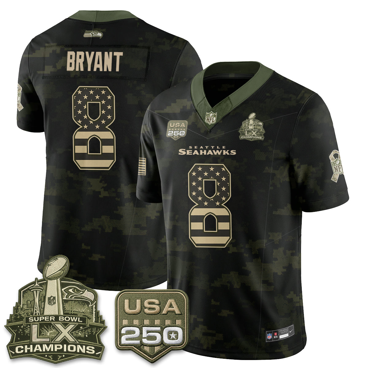 SEA 2026 Salute to Service Edition Vapor Jersey - Stitched n5