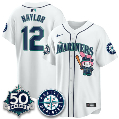 Seattle Mariners x  Pink Sanrio Friend Vapor Jersey - Stitched
