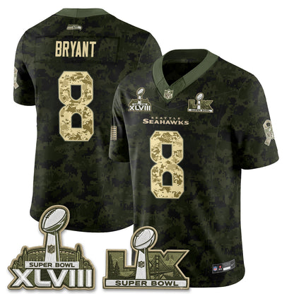 Seattle Seahawks 2026 Salute to Service Edition Vapor Jersey V2- Stitched