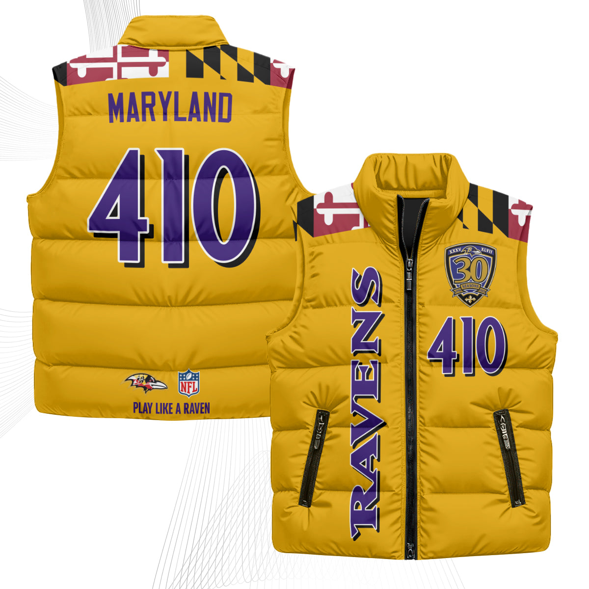 BAL Maryland Puffer Vest - Printed
