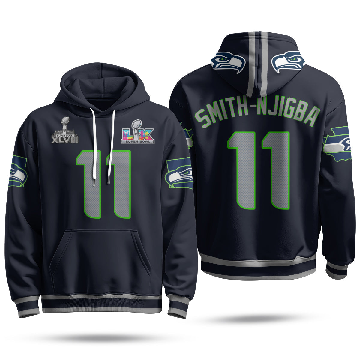 SEA S.Bowl Champs Fleece Hoodie - Printed