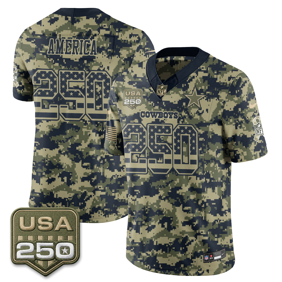 DAL 2026 Salute to Service Edition Vapor Jersey - Stitched