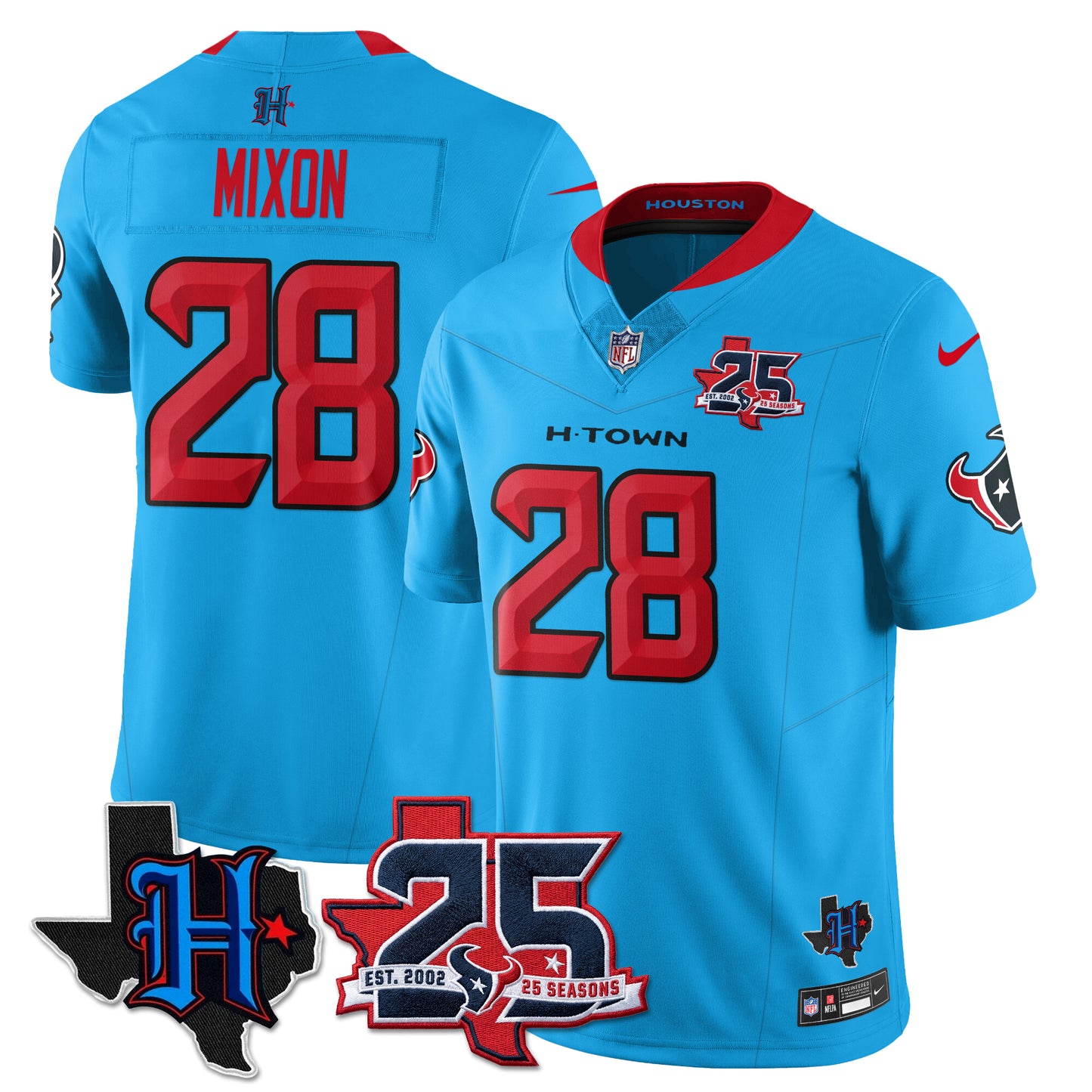 HOU 25th Seasons in 2026 Basic Vapor Limited Jersey - All Stitched