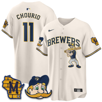 Milwaukee Brewers Bernie Edition Vapor Jersey - Stitched