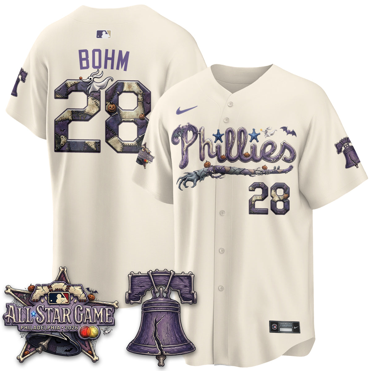 Philadelphia Phillies Nightmare Edition Vapor Jersey - Printed