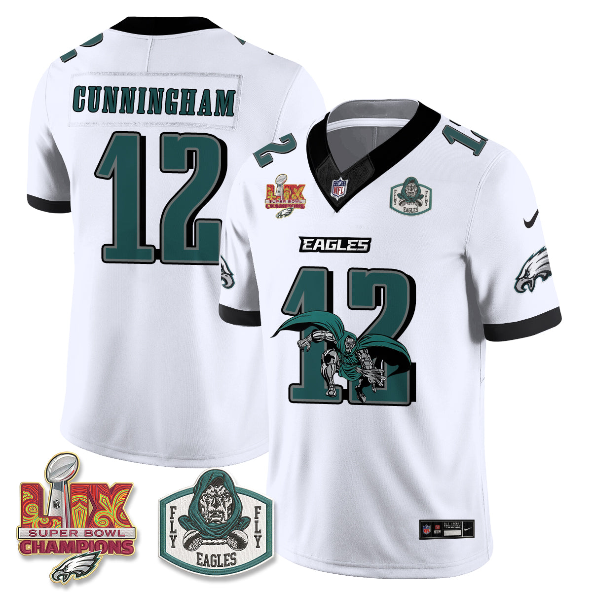 Philadelphia Eagles x Green Cape Villain Edition Vapor Jersey - Stitched