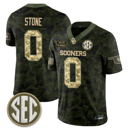 Oklahoma Sooners 2026 Salute to Service Vapor Jersey - Stitched