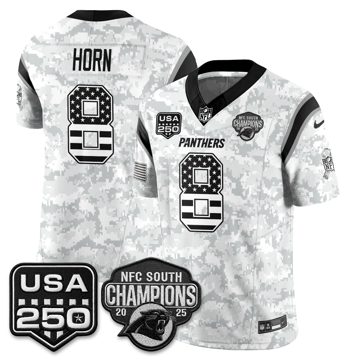 Carolina Panthers 2026 Salute To Service Edition Vapor Jersey - Stitched
