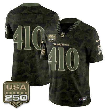 Baltimore Ravens 2026 Salute to Service Vapor Jersey - Stitched