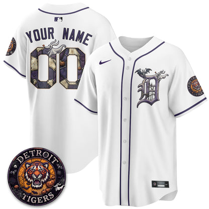Detroit Tigers Nightmare Edition Vapor Limited Custom Jersey - Stitched
