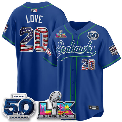 SEA SB LX Champs America Edition Vapor Baseball Jersey - Stitch