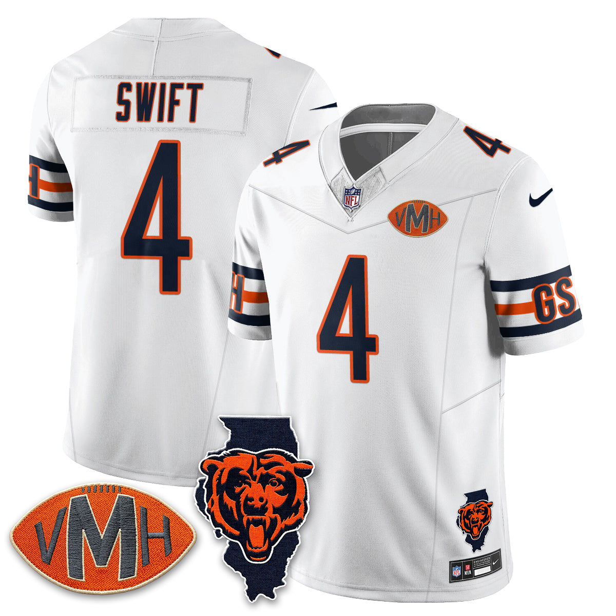 Chicago Bears Polar Bear Edition Vapor Jersey - Stitched