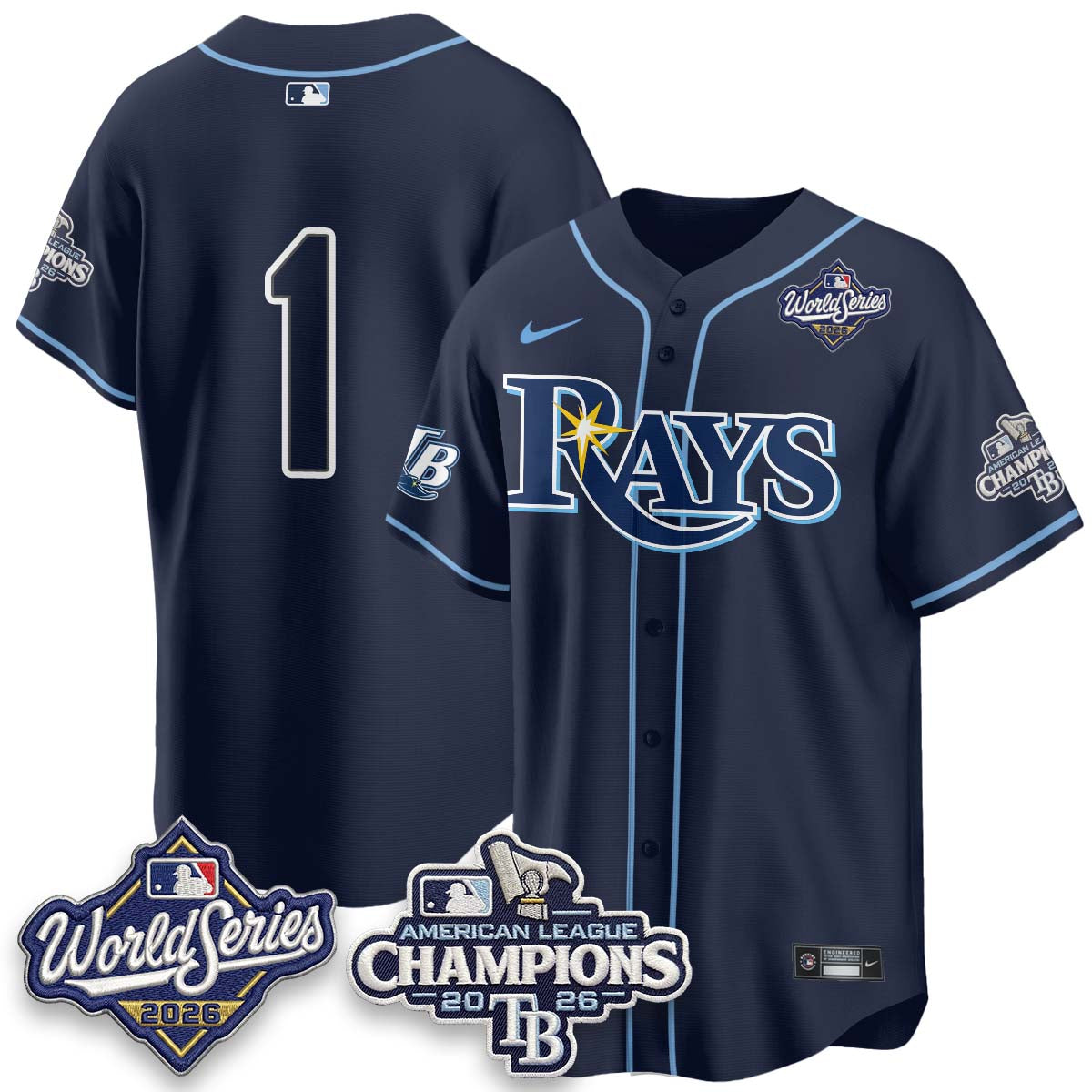 TB 2026 AL Champions Vapor Jersey - Stitched