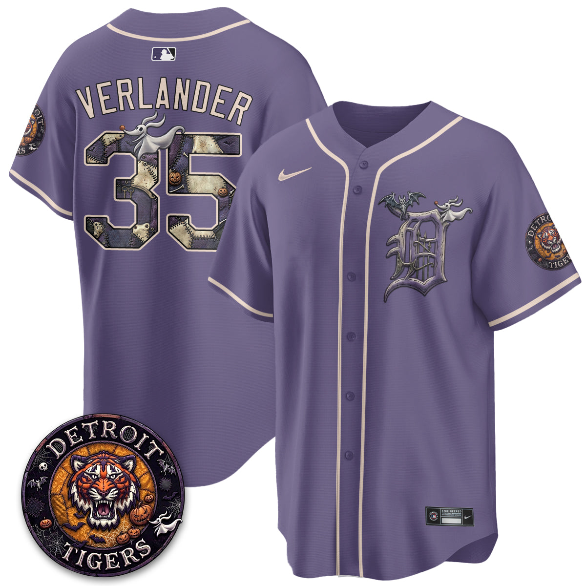 Detroit Tigers Nightmare Edition Vapor Limited Jersey - Stitched