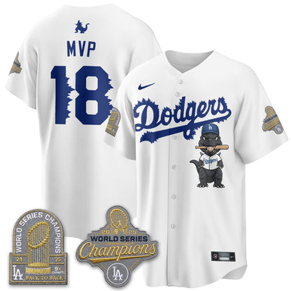 Los Angeles Dodgers x Godzilla Vapor Jersey- Stitched