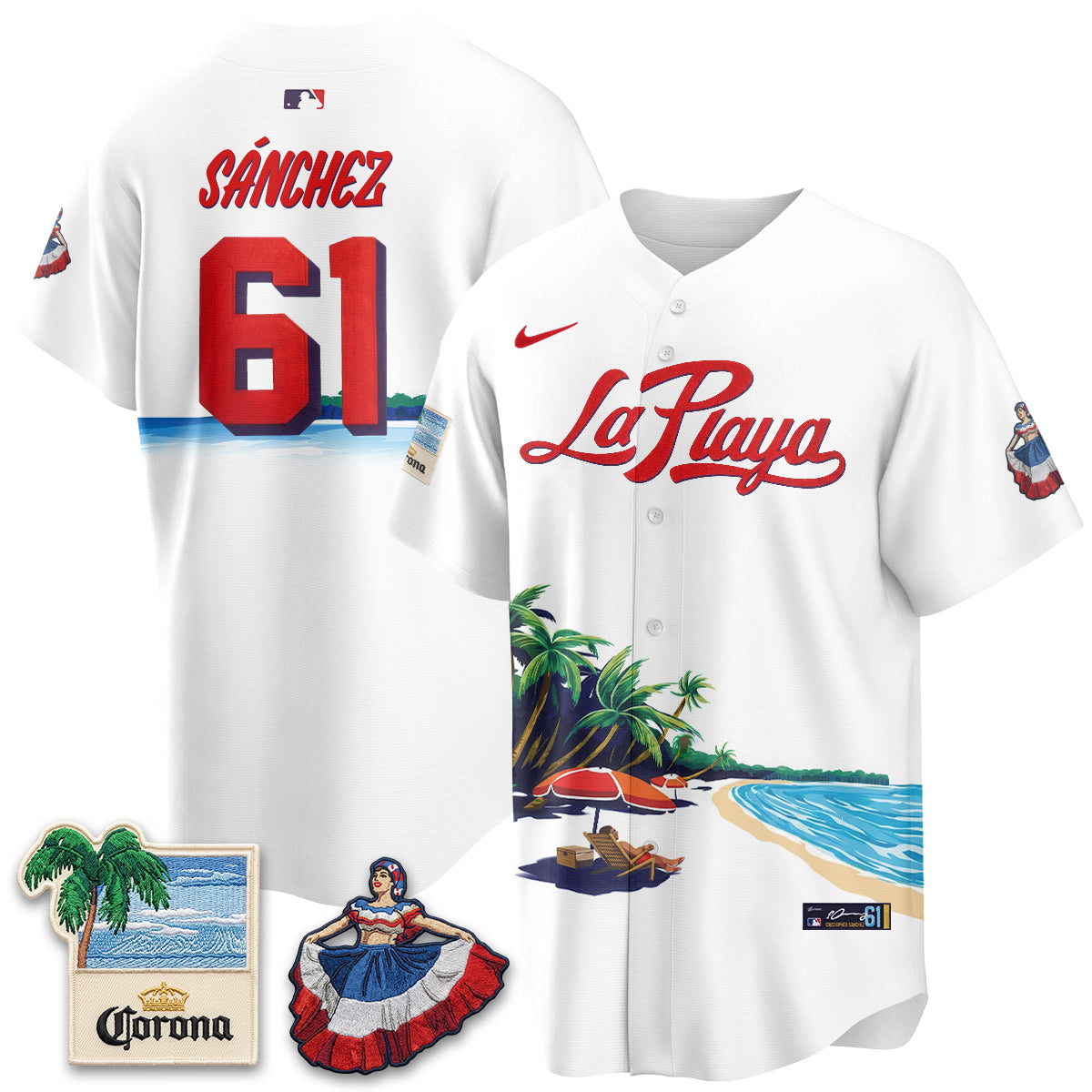 Philadelphia Phillies Beach Connect "La Playa" Edition Vapor Jersey- Patch Stitched