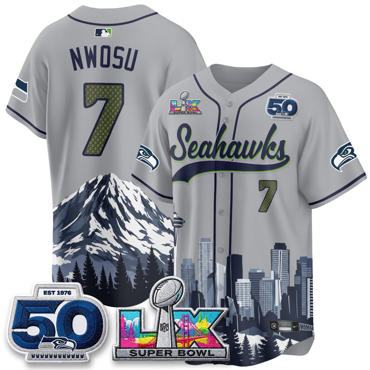 Seattle Seahawks City Edition Vapor Baseball Jersey - Stitch