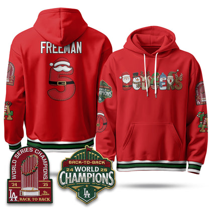 Los Angeles Dodgers 2026 Xmas Edition Hoodie - Stitched