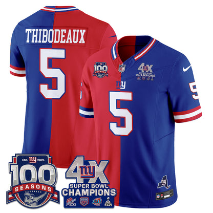 NYG 4X SBowl Split Edition Vapor Jersey - Stitched