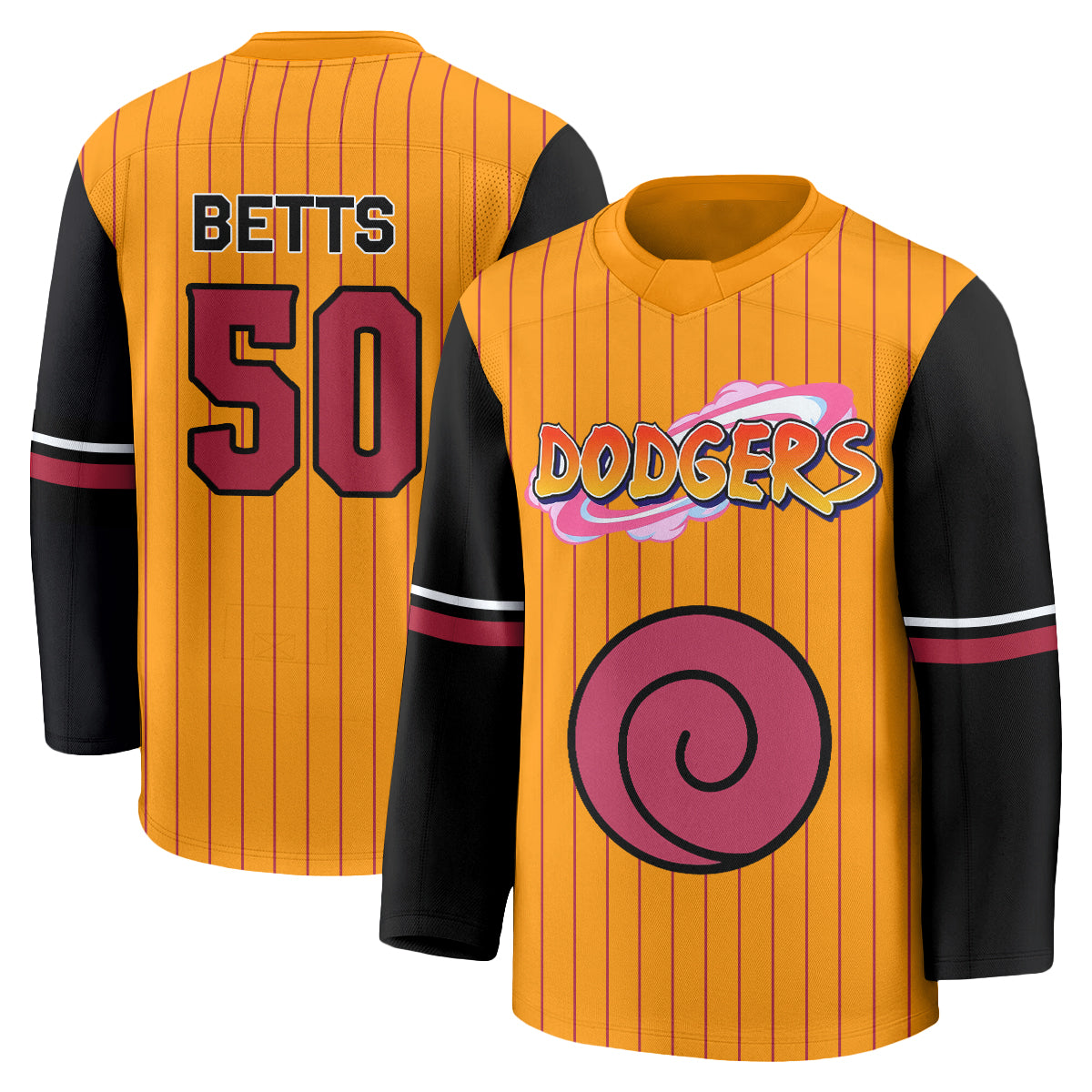 Los Angeles Dodgers Naruto Edition Vapor Hockey Jersey - Stitched