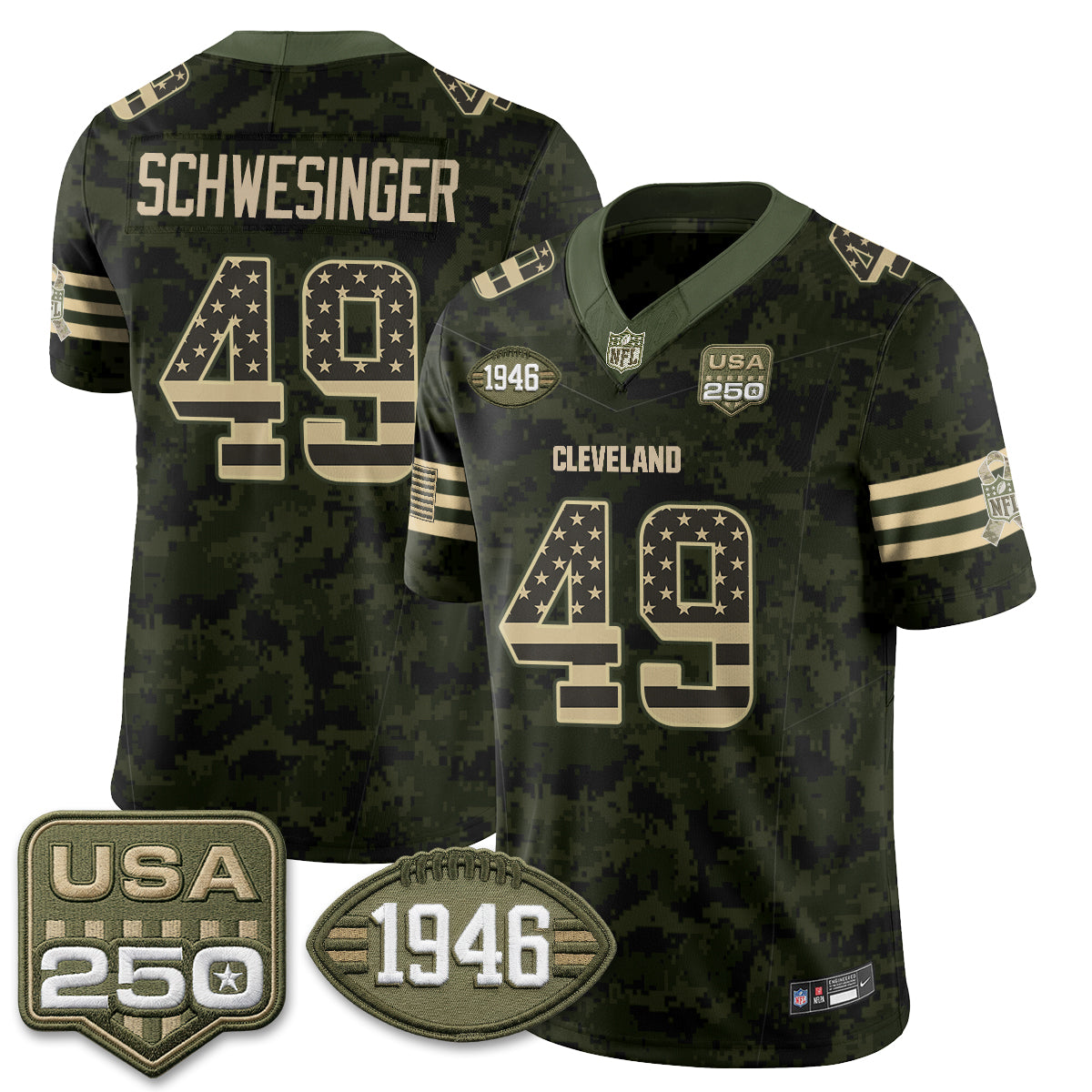 Cleveland Browns 2026 Salute to Service Vapor Jersey - Stitched