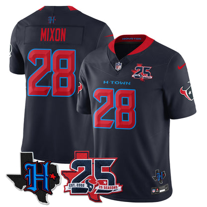HOU 25th Seasons in 2026 Basic Vapor Limited Jersey - All Stitched