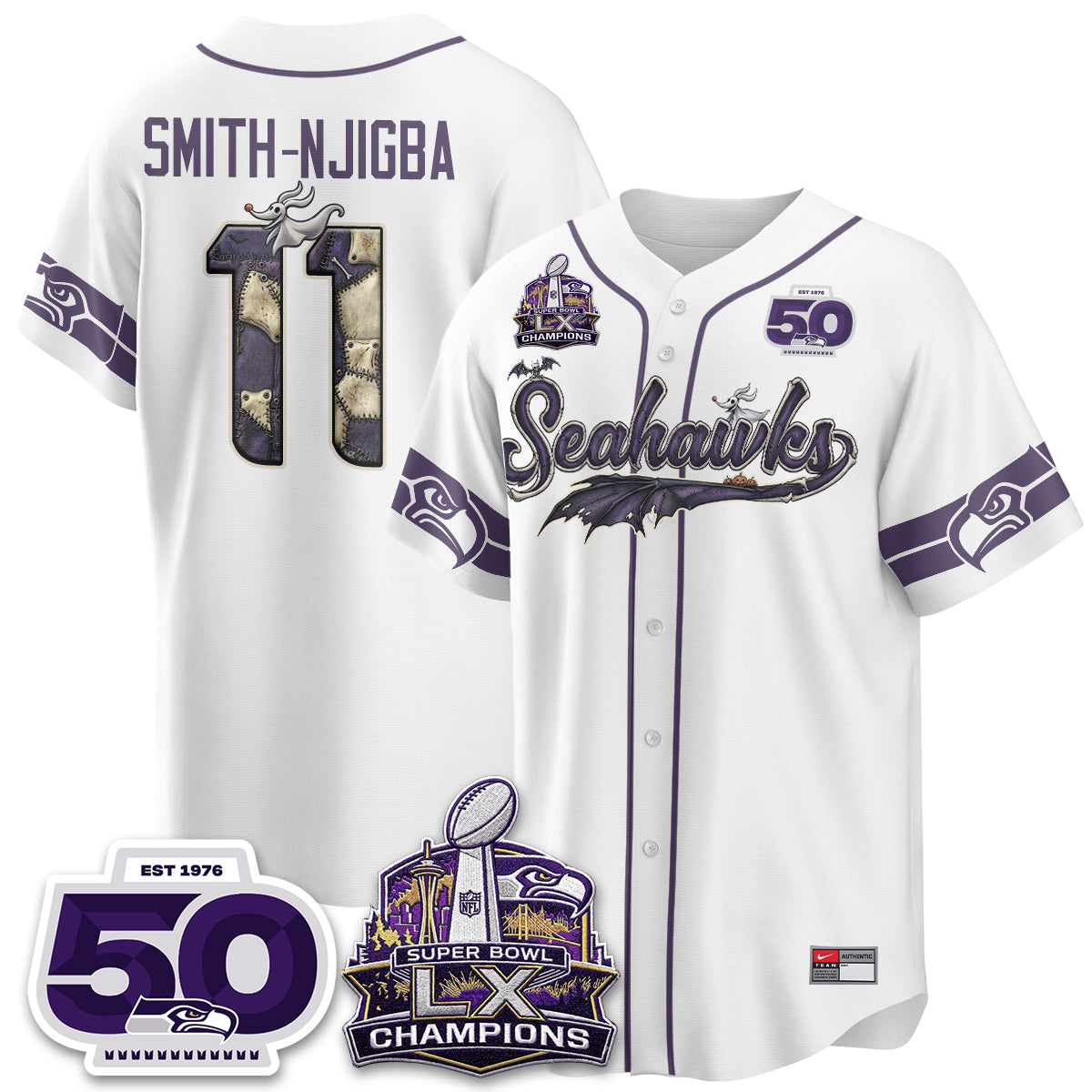 SEA 2026 Nightmare Edition Vapor Baseball Jersey - Stitched