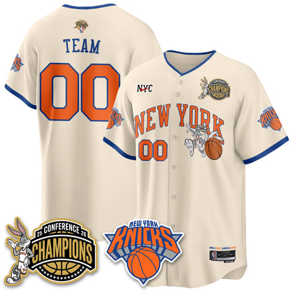 New York Knicks 2026 NBA Finals x Bunny Vapor Jersey V2- Stitched