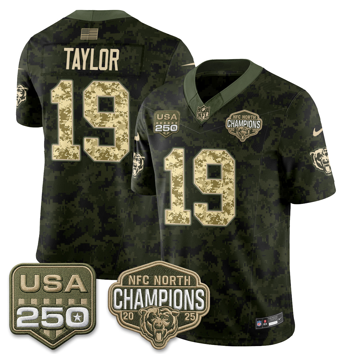 Chicago Bears 2026 Salute to Service Edition Vapor Jersey V2 - Stitched