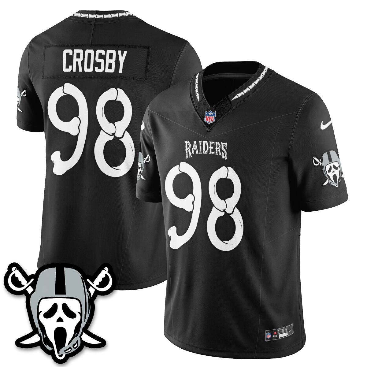 Las Vegas Raiders x Ghost Face Edition Vapor Jersey - Stitched