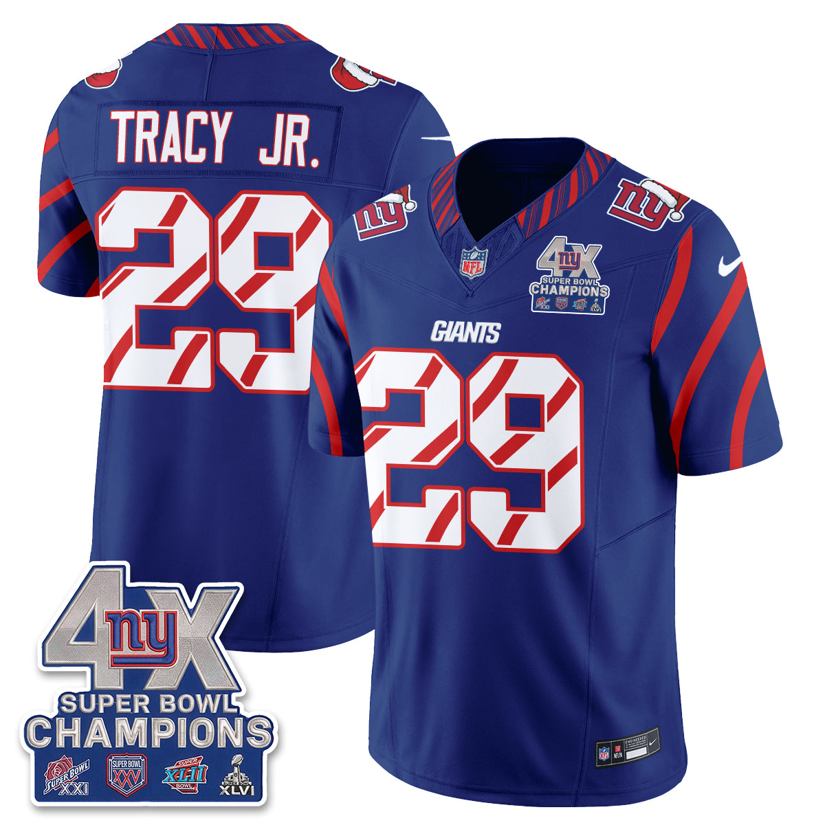 New York Giants  Xmas Edition Vapor Jersey - Stitched