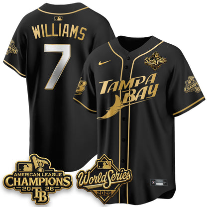 TB 2026 AL Champions Black Gold Edition Vapor Jersey V2- Stitched