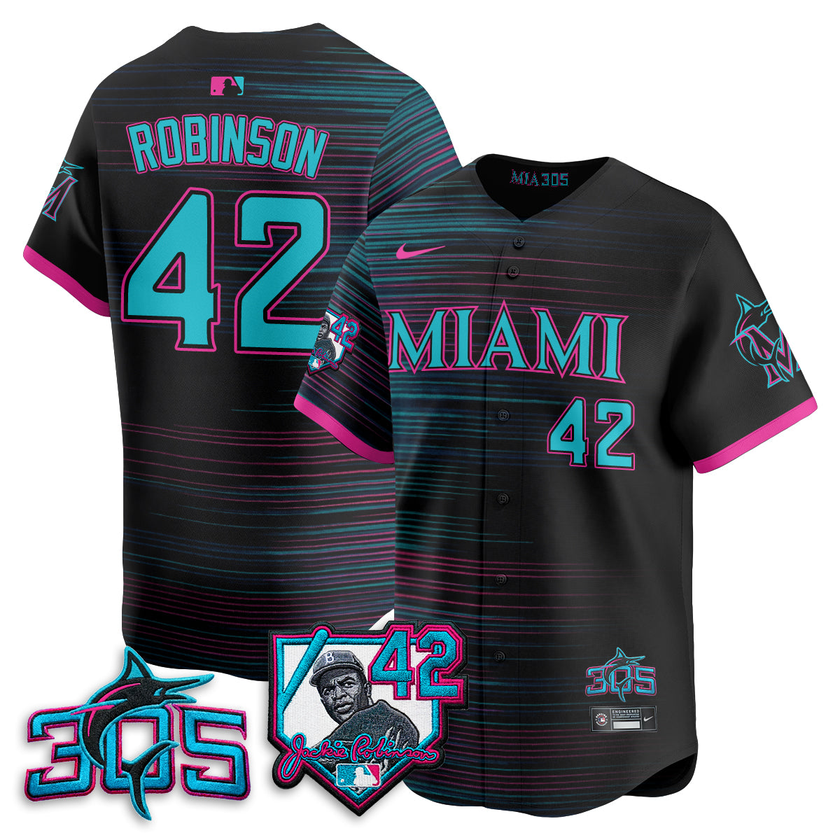 MIA 2026 Jackie Robinson New Era Vapor Limited Jersey - All Stitched
