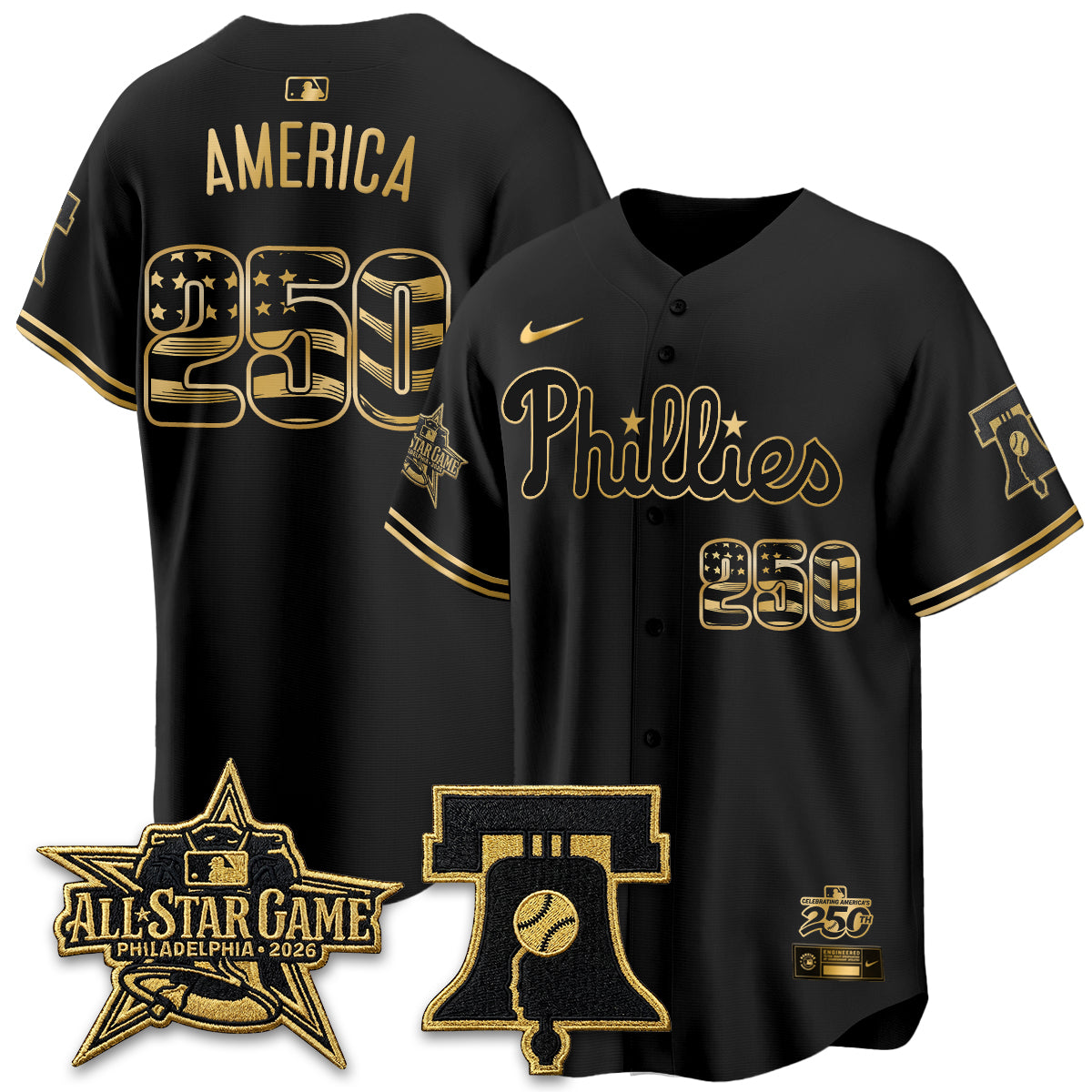 PHI Fourth of July USA Vapor Limited Jersey - Stitched