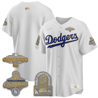 Los Angeles Dodgers 2026 NL West Champs Gold Vapor Jersey- Stitched