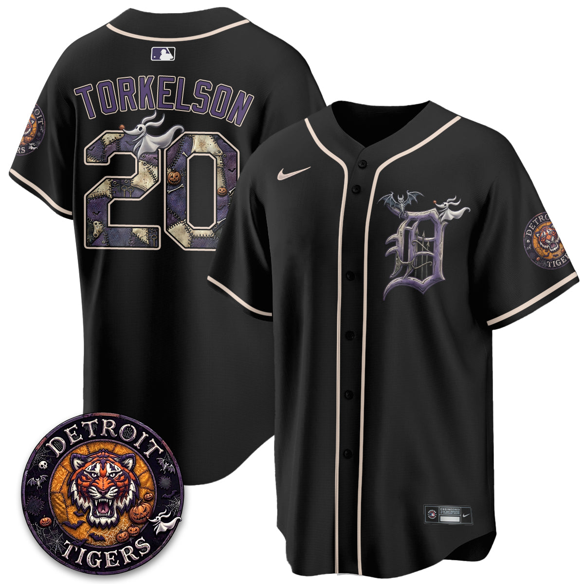 Detroit Tigers Nightmare Edition Vapor Limited Jersey - Stitched