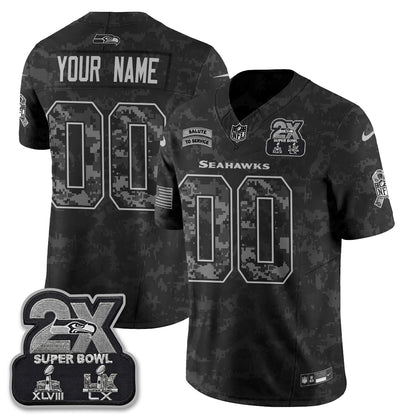 SEA 2026 Salute to Service Vapor Custom Jersey - Stitched
