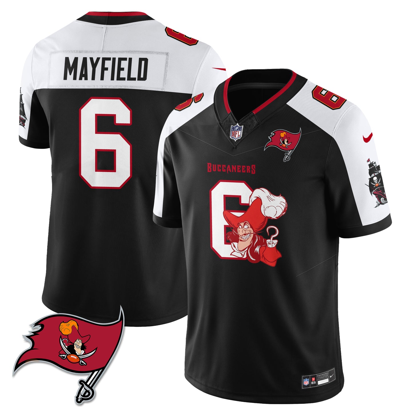 Tampa Bay Buccaneers x Red Coat Captain Edition Vapor Jersey - Stitched