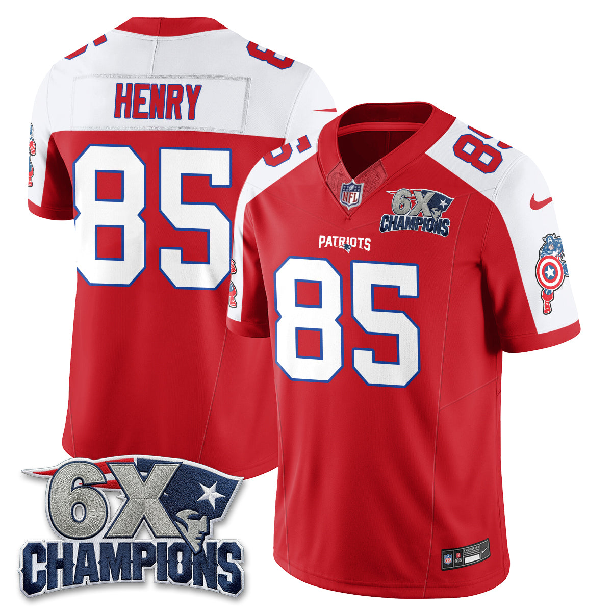 New England Patriots x Vibranium Shield Edition Vapor Jersey V2 - Stitched