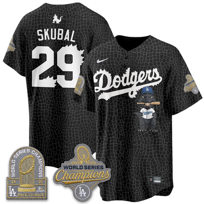 Los Angeles Dodgers x Godzilla Vapor Jersey- Stitched