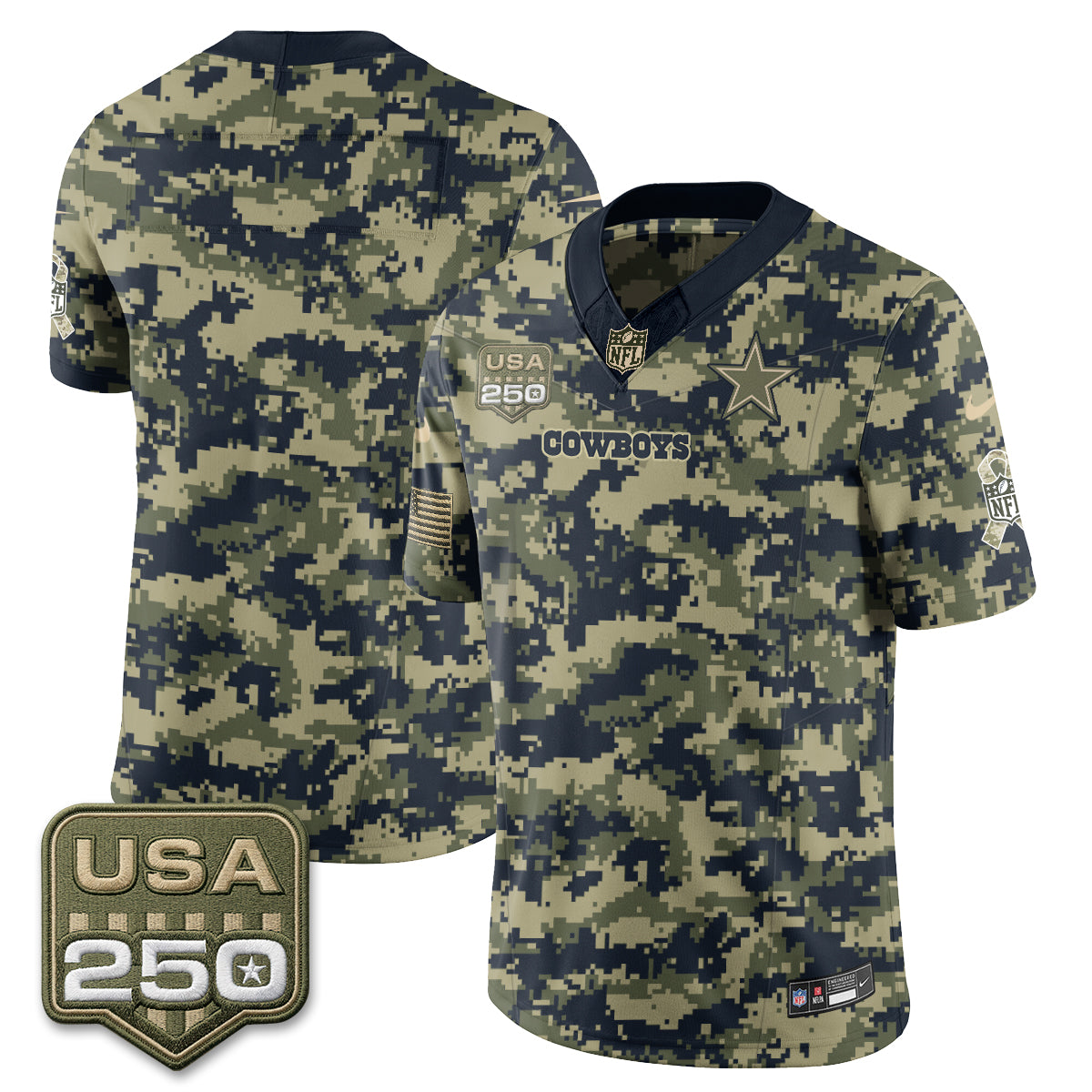 DAL 2026 Salute to Service Edition Vapor Jersey - Stitched