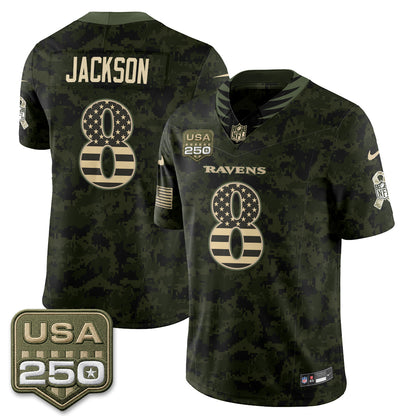 Baltimore Ravens 2026 Salute to Service Vapor Jersey - Stitched