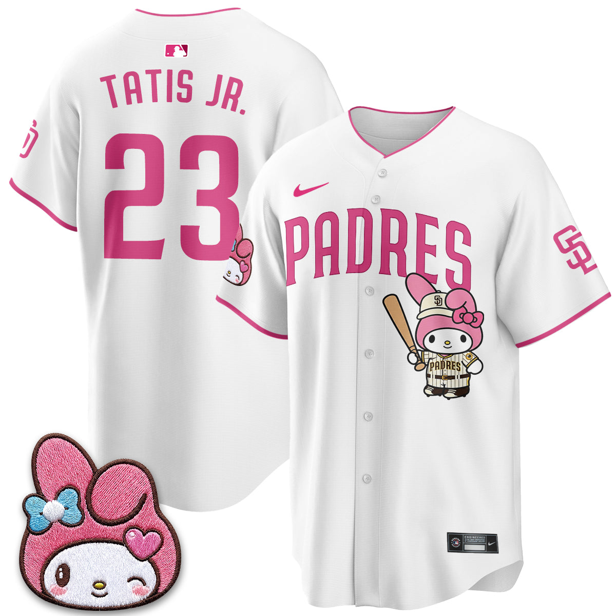 San Diego Padres x Pink Sanrio Friend Vapor Jersey - Stitched