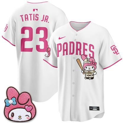 San Diego Padres x Pink Sanrio Friend Vapor Jersey - Stitched