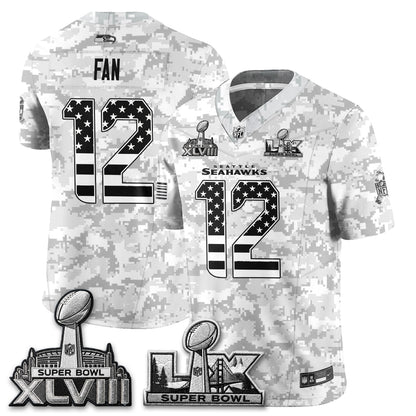 Seattle Seahawks 2026 Salute to Service Edition Vapor Jersey V2- Stitched