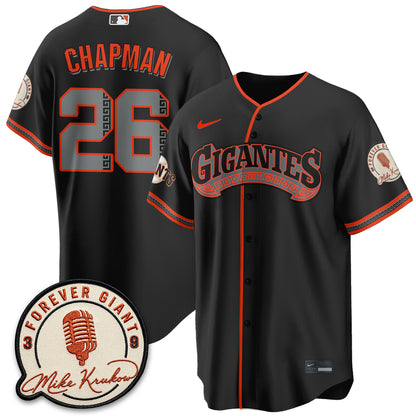 San Francisco Giants Mike Krukow Vapor Jersey - Stitched