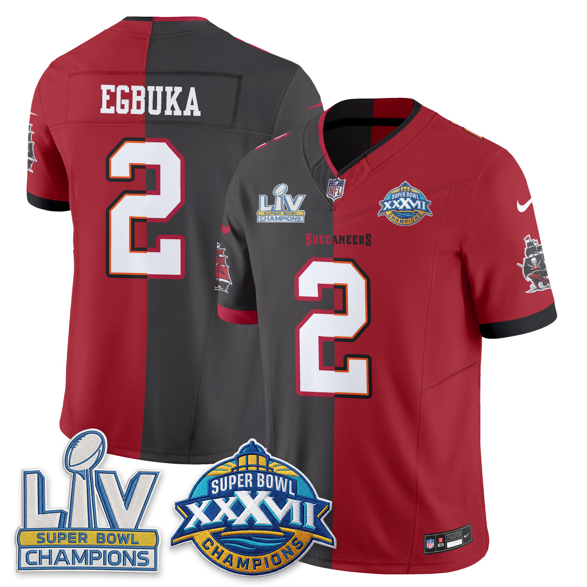 Tampa Bay Buccaneers S.Bowl Split Edition Vapor Jersey - Stitched