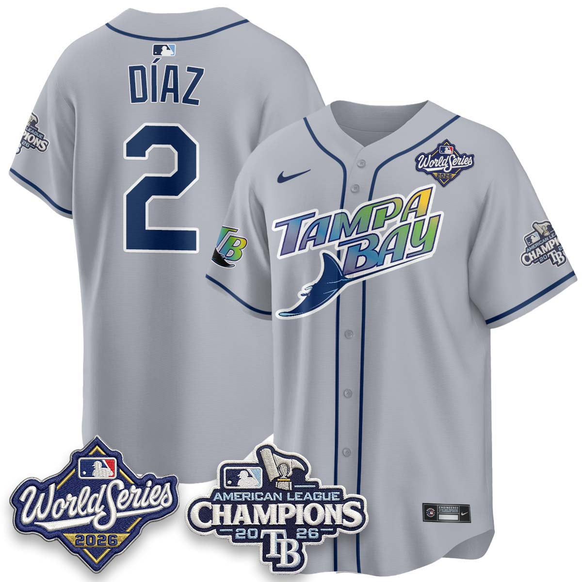 TB 2026 AL Champions Vapor Jersey - Stitched