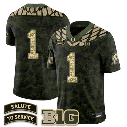 Oregon Ducks 2026 Salute to Service Vapor Jersey - Stitched